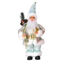 Santa Figure Soft Fabric Construction Holiday Homes-Green