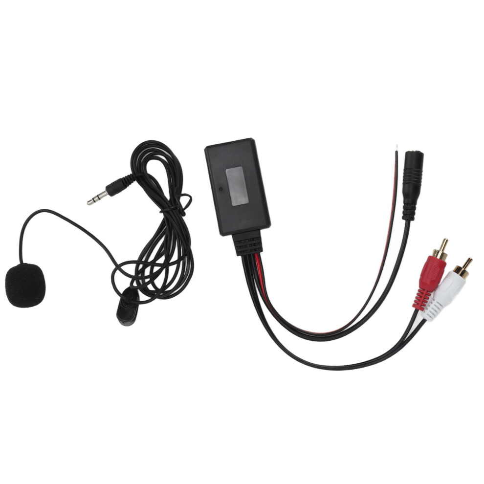 Wireless Bluetooth Aux Adapter With 2Rca Input & Mic For Car Audio 8791363488278