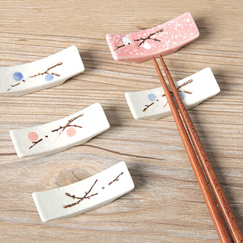 4St Kikärtsmönstrad Keramisk Chopsticksställ Japansk 2
