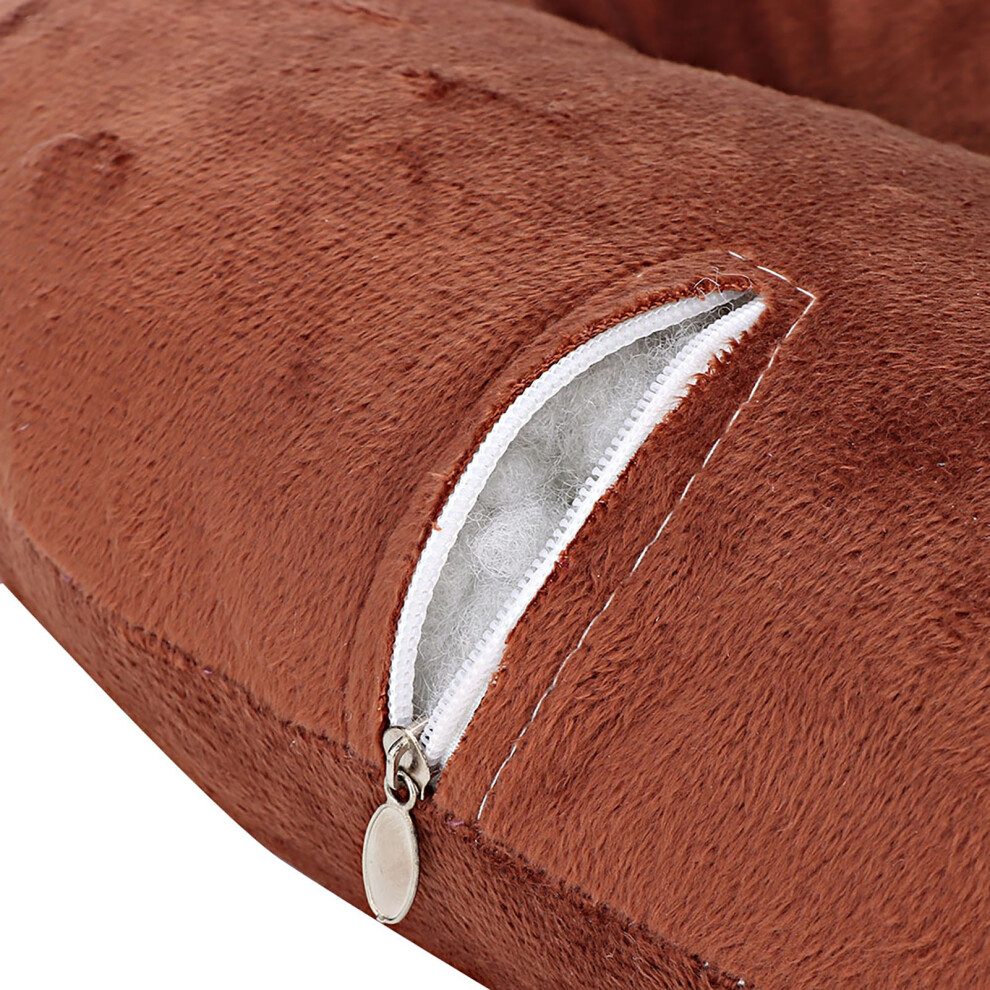 Relaxing Spa Chest Pillow for Breast Support Dark Coffee Soft Massage Cushion