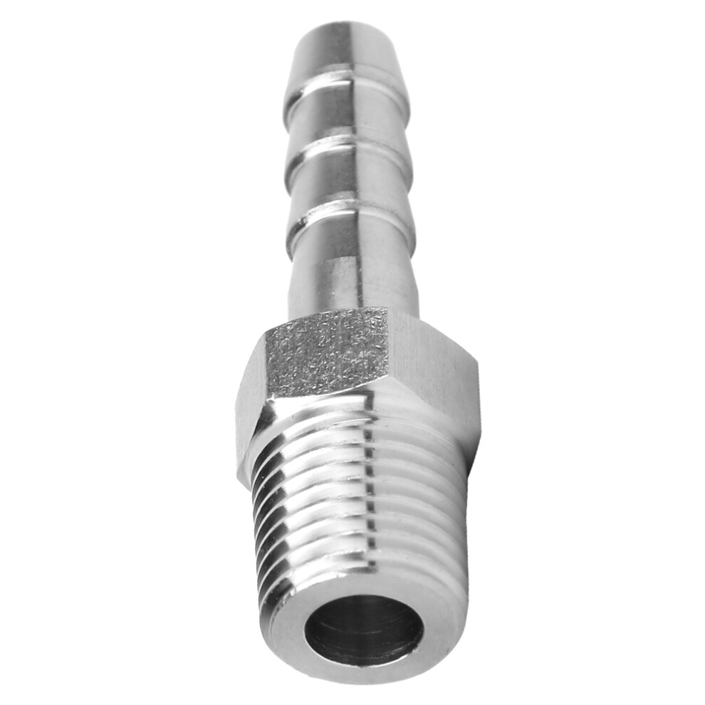 1/4In Stainless Steel Bspt Male Thread Pipe Fitting Barb Joint Quick Connector 4951363489291