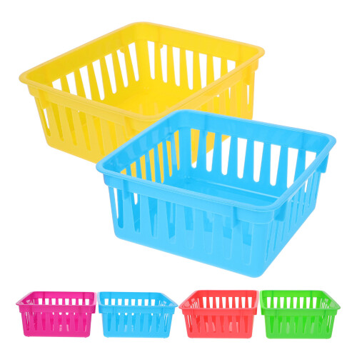 6Pcs Small Plastic Pencil Baskets Desk Organizers Storage Trays