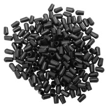 200Pcs Black Rack Tip Tine Caps PVC Wire Thread Cover for Home