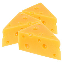3 Pcs Artificial Triangle Cheese Models For Kitchen Bakery Display