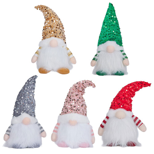 Multipurpose Holiday Cloth Dwarf Doll with Light Creative-Gold 1