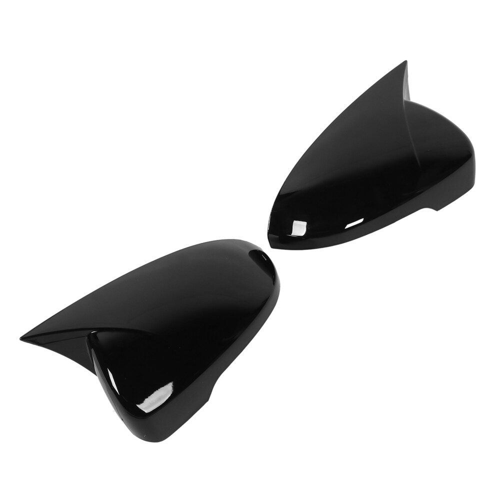 Pair Horn Shape Door Mirror Covers For Hyundai Tucson 2019-2020 Black 7891363491146