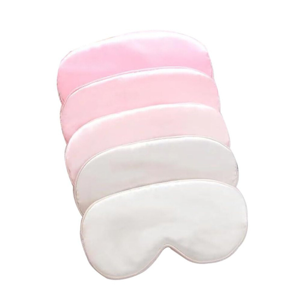 Pink Silky Sleep Mask 5 Pack Eye Mask For Sleeping Travel Night Shift Men And Women