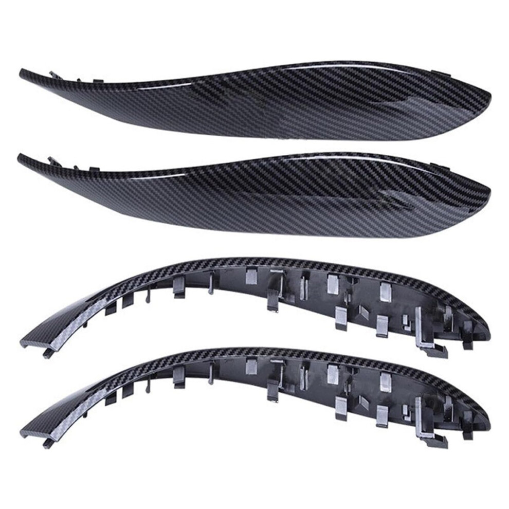 Inner Door Handle Trim Cover Carbon Fiber Chrome 4Pcs for BMW F30 F31 F32 F33 F34 F35 F36 F80