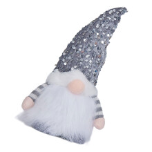 Poupée naine en peluche Rudolph de noël lavable, avec-Gris