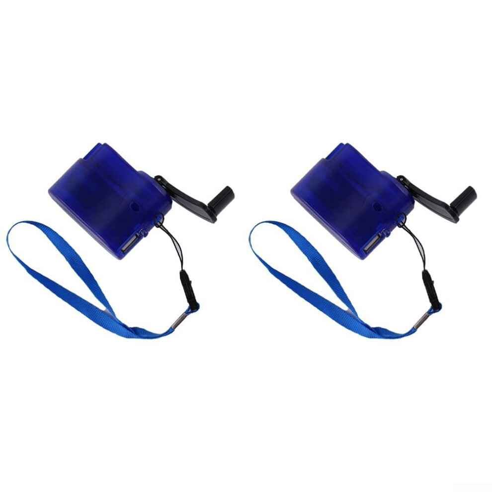 Manual Dynamo Hand Crank Charger 2Pack Usb Output Portable Generator For Travel, Business Trips, Emergency Backup 9067246013080