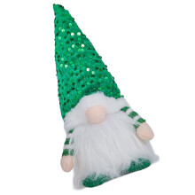 Poupée naine en peluche, décoration pour étagère de-Vert