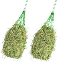 2 Pieces Horse Feeding Net 40Inch Length Reduces Hays-Green