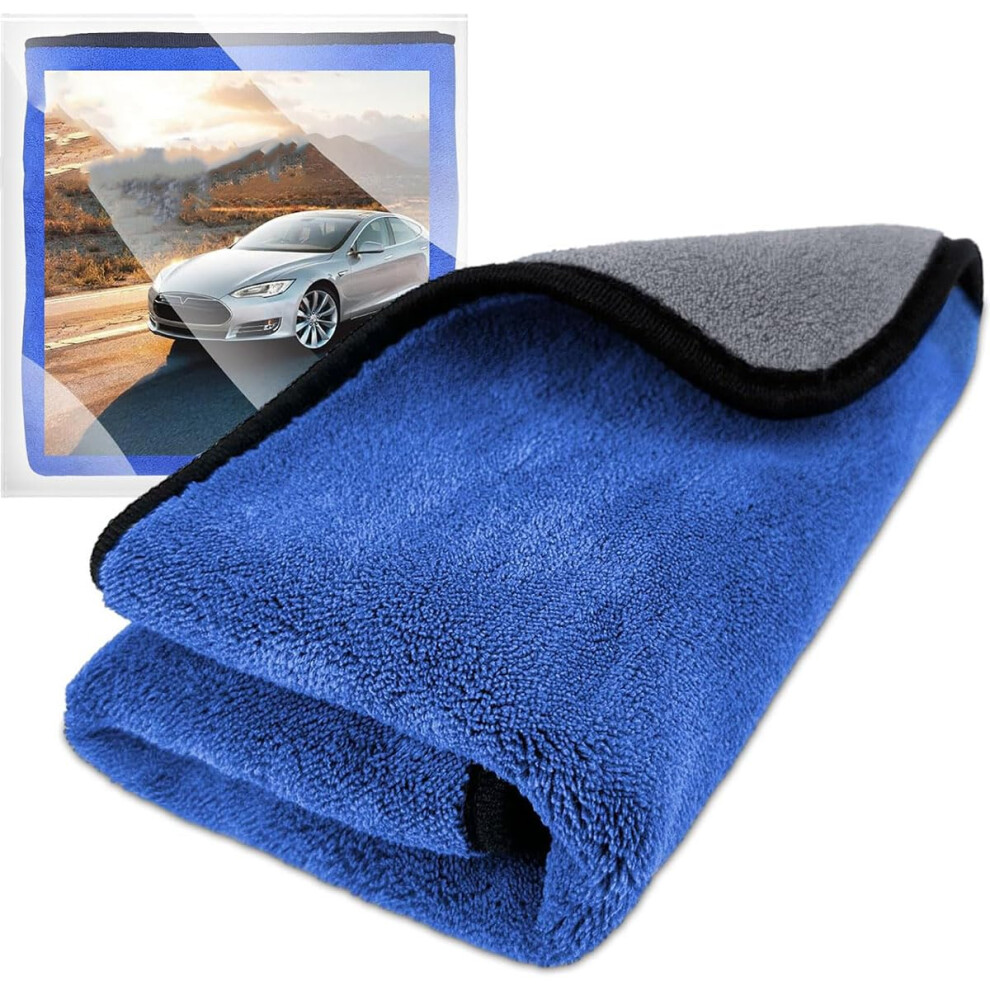 Microfibre Car Drying Towel Extra Large Thick 60X180cm Compatible With Jaguar, Dualsided, Ultra Absorbent, Lint 2 Pack 9323874067377