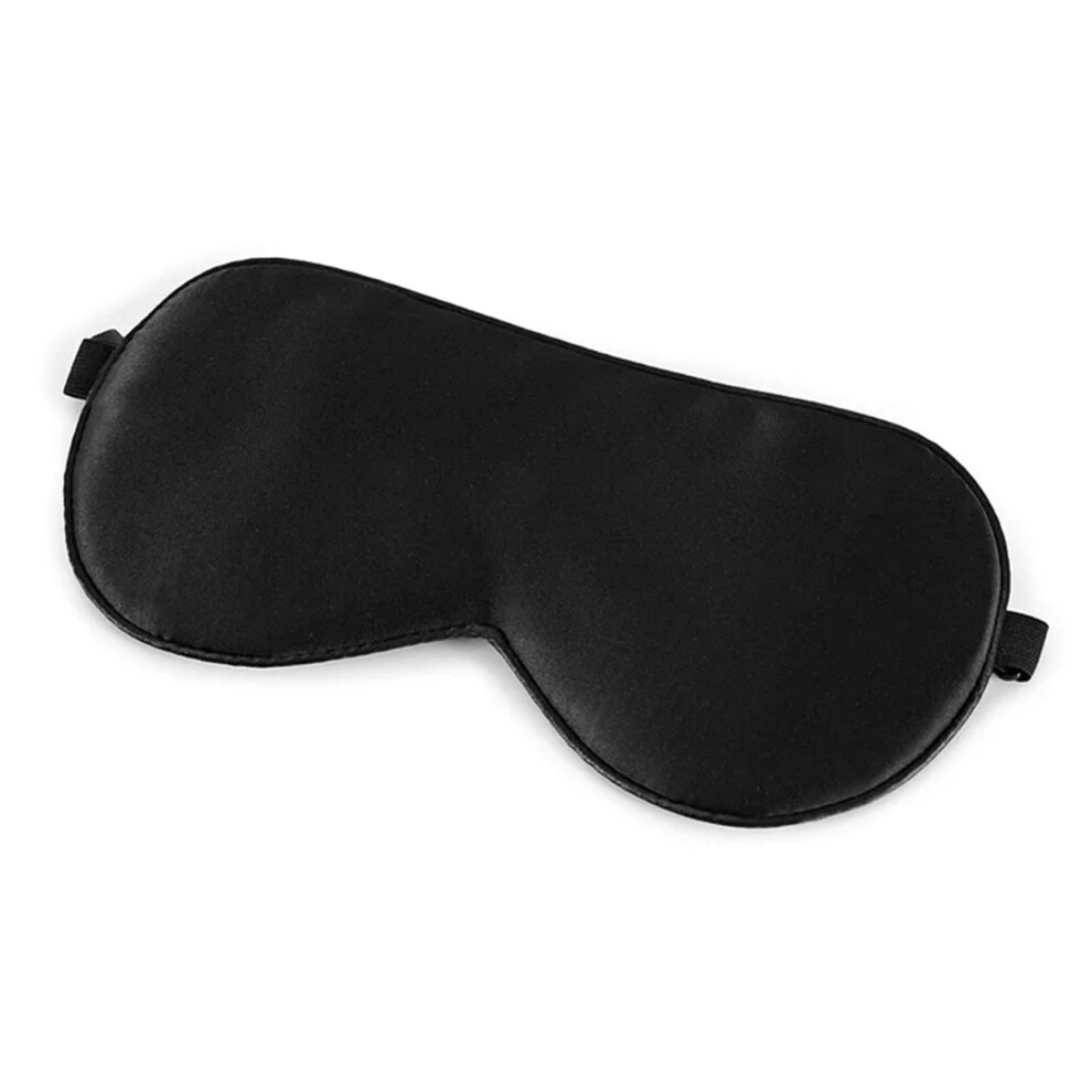 Black Eye Mask Natural Mulberry Silk Sleep Mask Soft Blindfold For Travel And Home Sleep Aid