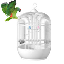 Bird Cage Gauge Buddy Bird Motion Round Aviary With Handle Parakeet Cockatiel Transport Case