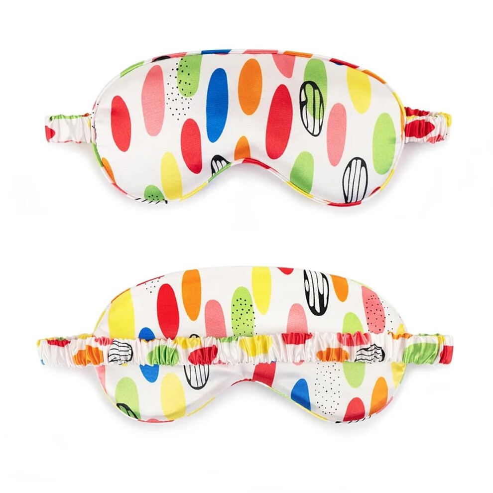 Light Silk Eye Mask Shading Sleep Mask Eyepatch Travel Relax Eyeshade Sleeping Aid Ellipse Color