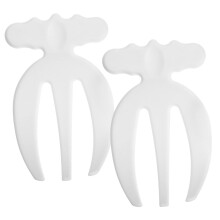 2Pack Reusable Salad Claws Multifunctional Tableware For Fruit And Vegetable Serving Forks White