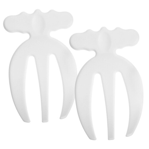 2Pack Reusable Salad Claws Multifunctional Tableware For Fruit And Vegetable Serving Forks White