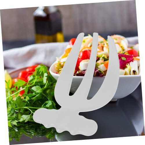 2Pack Reusable Salad Claws Multifunctional Tableware For Fruit And Vegetable Serving Forks White 2