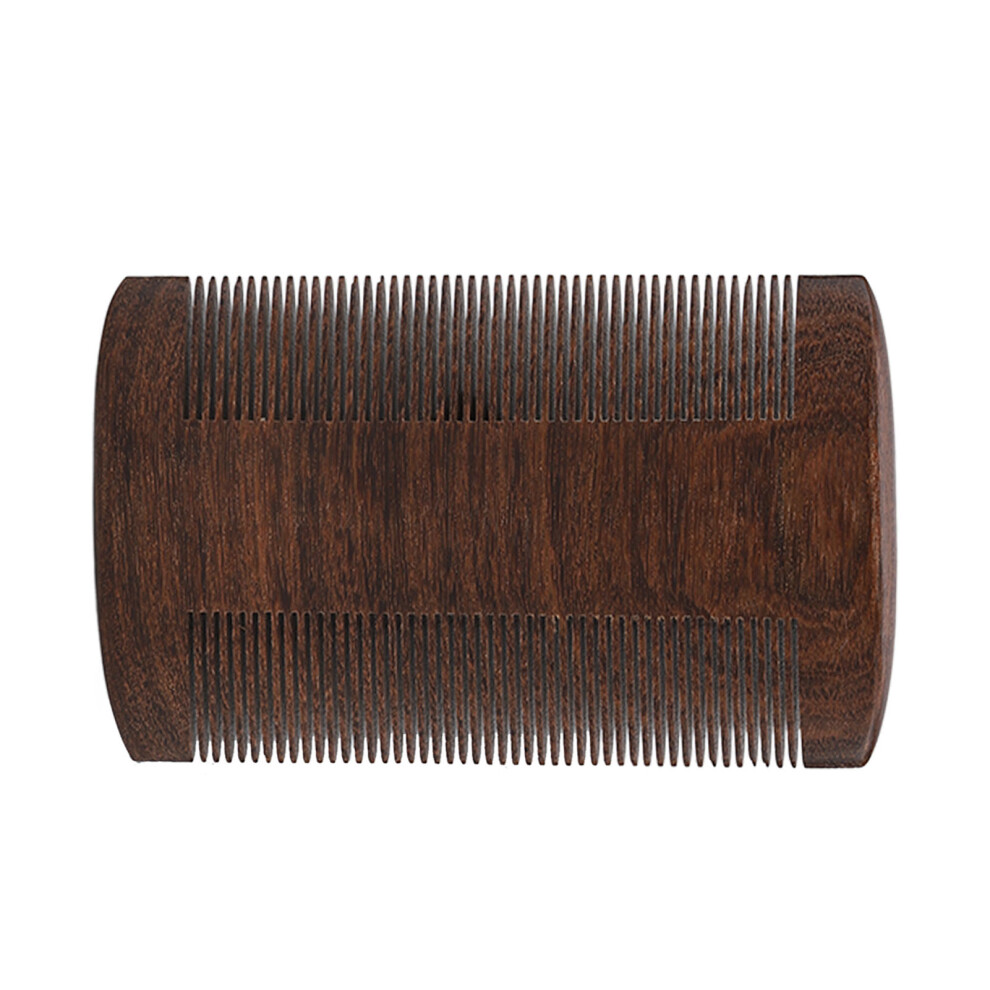 Portable Black Sandalwood Double Sided Beard Comb Fine Teeth 15cm