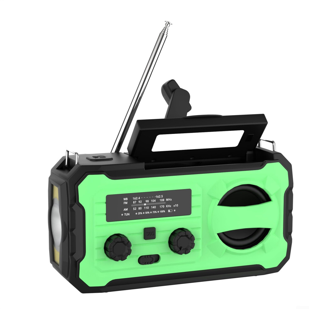 Multifunctional 4000Mah Radio With Solar And Hand Crank Charging In Black 9105992323531