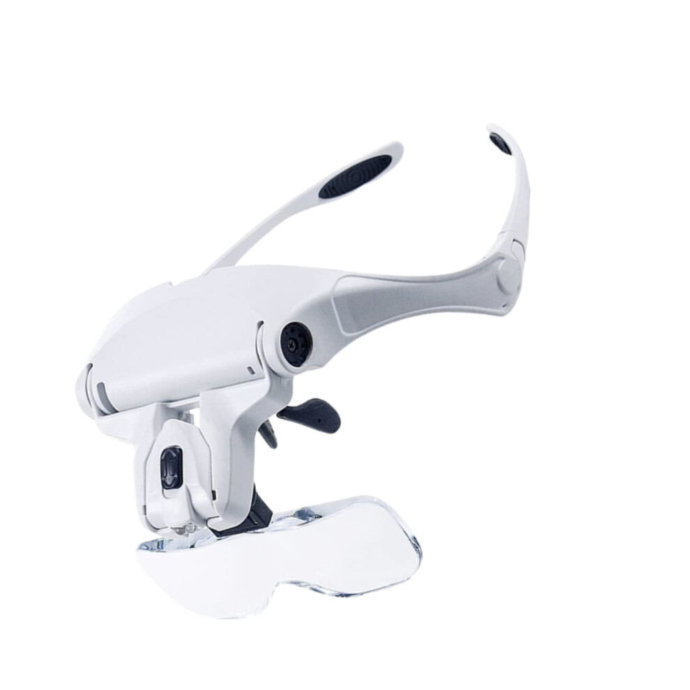 LED Headband Magnifying Glasses With Replaceable Lenses For Reading And Close Inspection BuiltIn Light Battery Powered