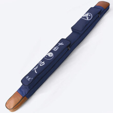 Sword Bag Blue PU Leather Double Sword Bag Single Layer Shoulder Bag Tai Chi Sword Compatible With Foil Saber Epee