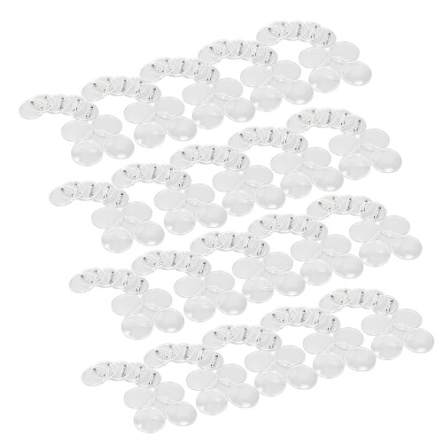 Button Badge 1.7In Clear Acrylic Reusable Set for DIY Crafts School Projects