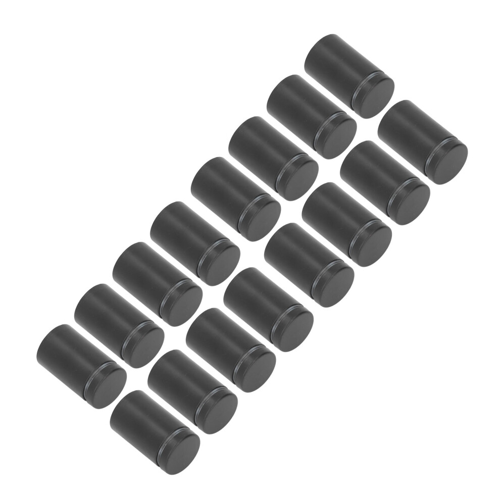 Acrylic Sign Mounting Screws 12Pcs Stainless Steel Wall Holders Black 7691363505443