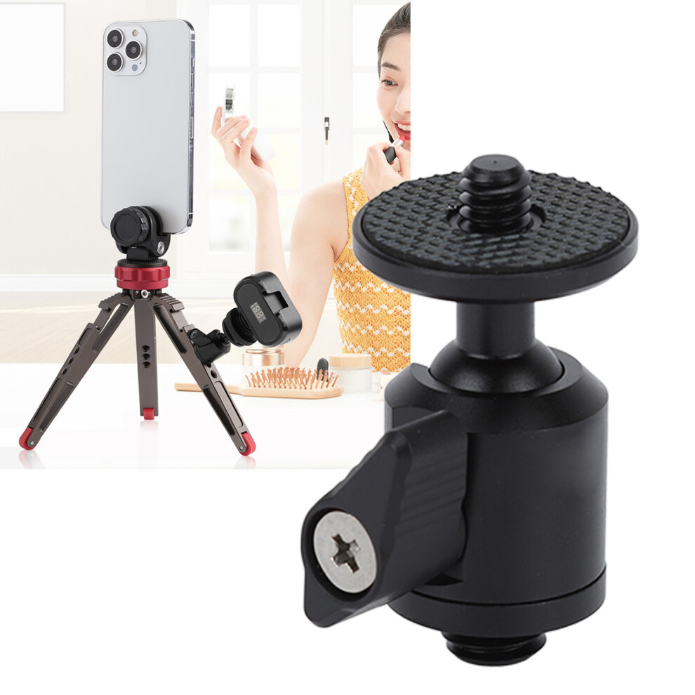 Adjustable Mini Hot Shoe Adapter With 1/4In Ball Head Mount For Camera 8451363505855