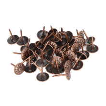 100pcs Carbon Steel Furniture Tacks with Cloth Ruler Copper Color 16mm