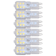 6 Pack G9 3W LED Bulbs - No Flicker Energy Saving Eye Protection