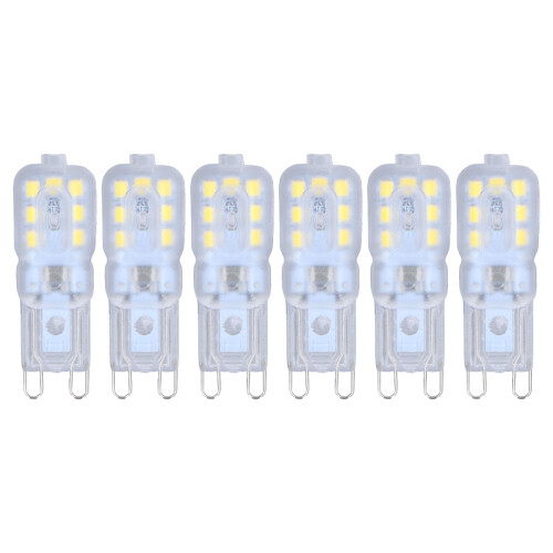 6 Pack G9 3W LED Bulbs - No Flicker Energy Saving Eye Protection 1