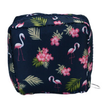 Hygiënische opbergtas voor maandverband-Marineblauwe flamingo