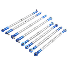 8 Stück Metall-Verstellbarer Krawattenstangensatz für 1/10 E-Revo 2.0 Blau Silber