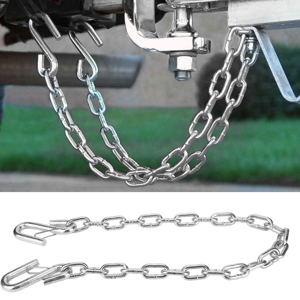 Trailer Safety Chain 3500Lbs Towing Wire Ropes With Double Spring Clip Hooks 4911363518421