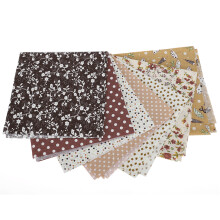 7Pcs DIY Cotton Face Cloth Cover Patchwork 25x25cm with Nose Bridge