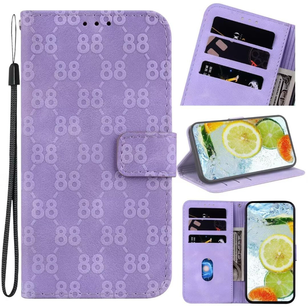 Shockproof Pu Leather Flip Folio Wallet Embossed Eight Number Kickstand Card Holder Case For Samsung Galaxy Note 20 Ultra 9339159338131