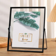 Collage Picture Frames Double Sided Transparent Photo Frame Postcard Floating Metal Black Gold 8 Inch 20.3 x 25.4 cm