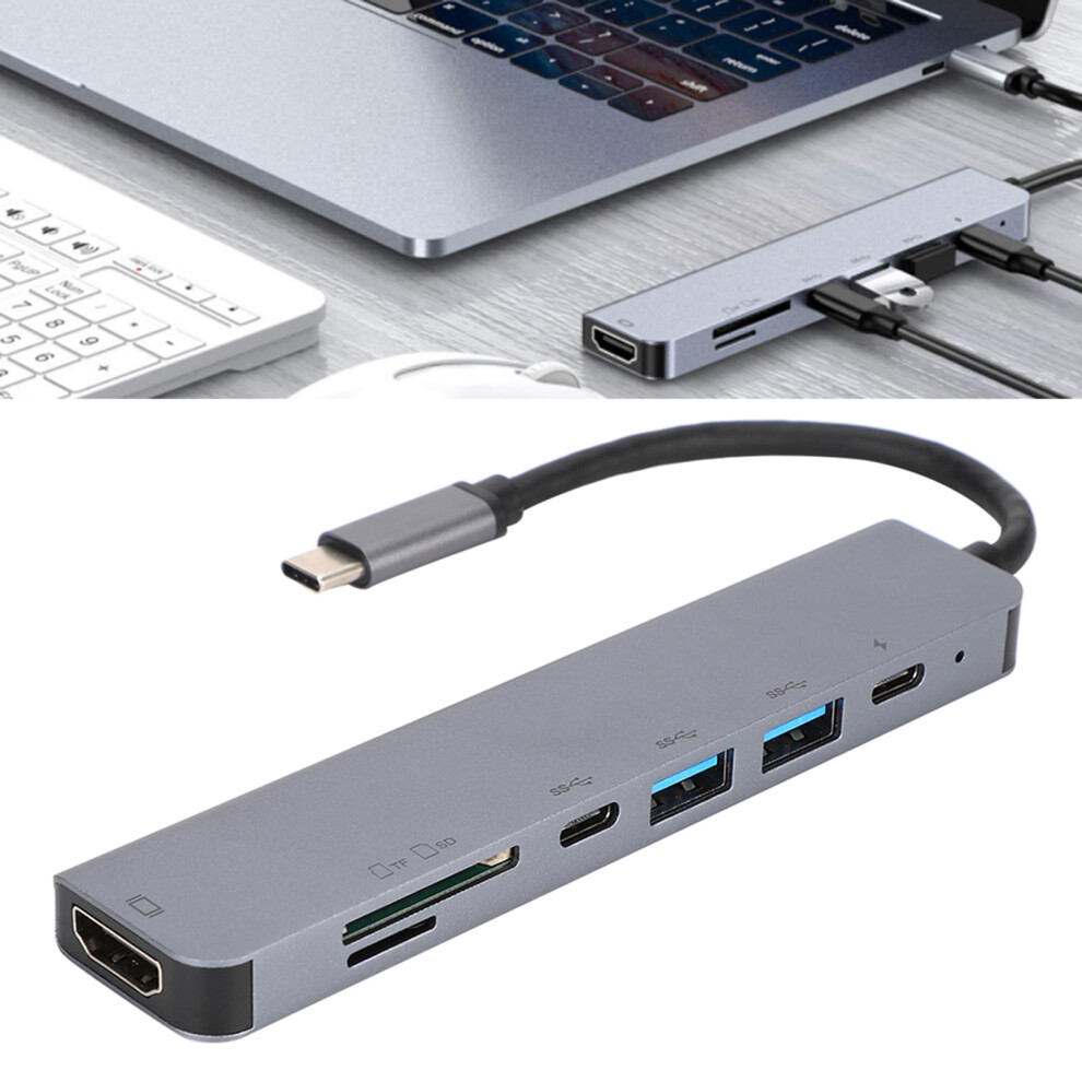 7-In-1 Type-C Hub Hdmi 4K, 87W Pd, Aluminum Alloy, Black 8411363519016