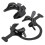 Professional C Shape Mouth Opener with Handle - Black ABS Material 5