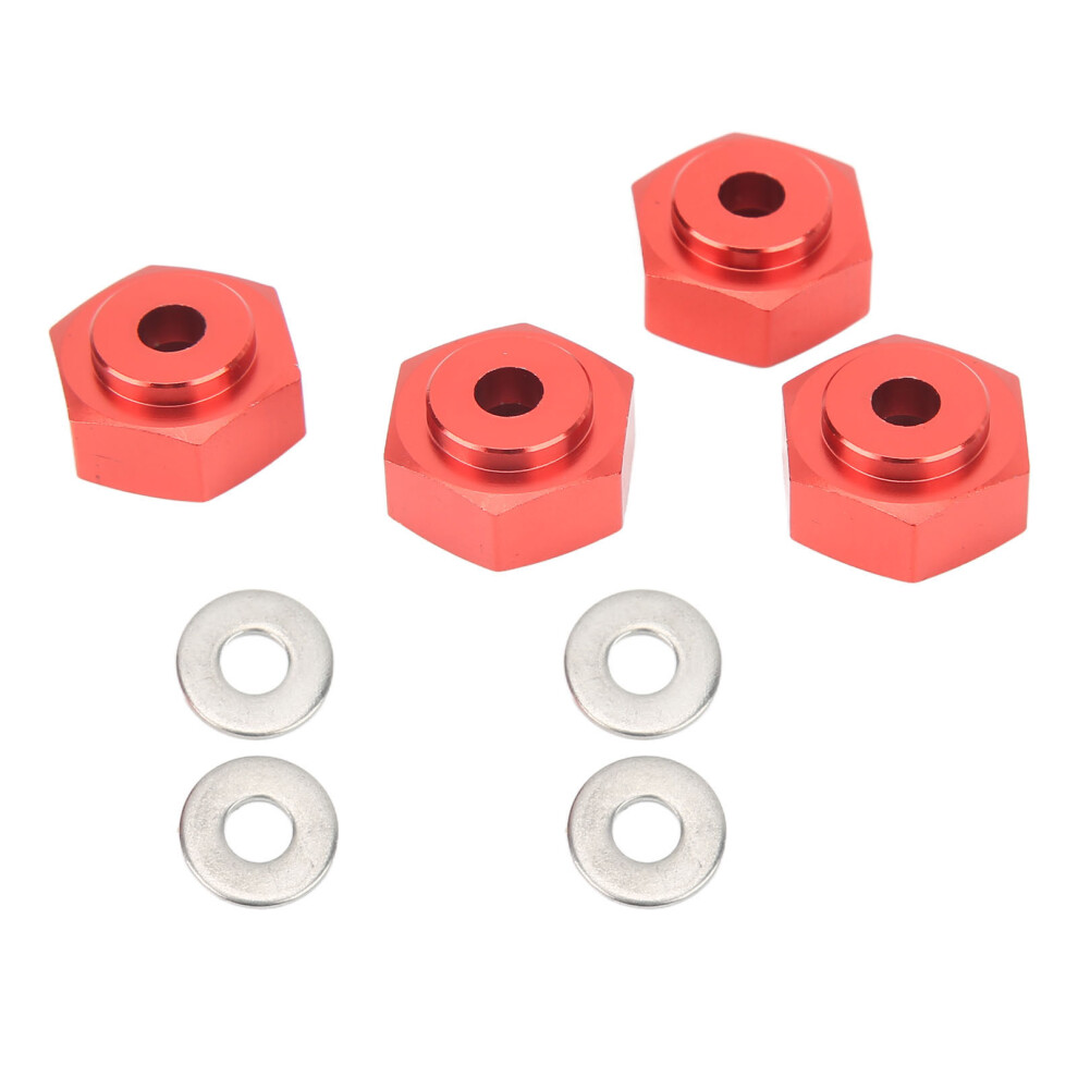 4Pcs Aluminum Rc Hex Coupler For 1/10 Cars, 17Mm Diameter Red 4111363519712