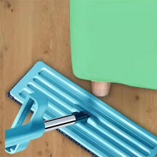 Dual Use Microfiber Flat Floor Mop Kit, 35cm Blue with 1 Pad