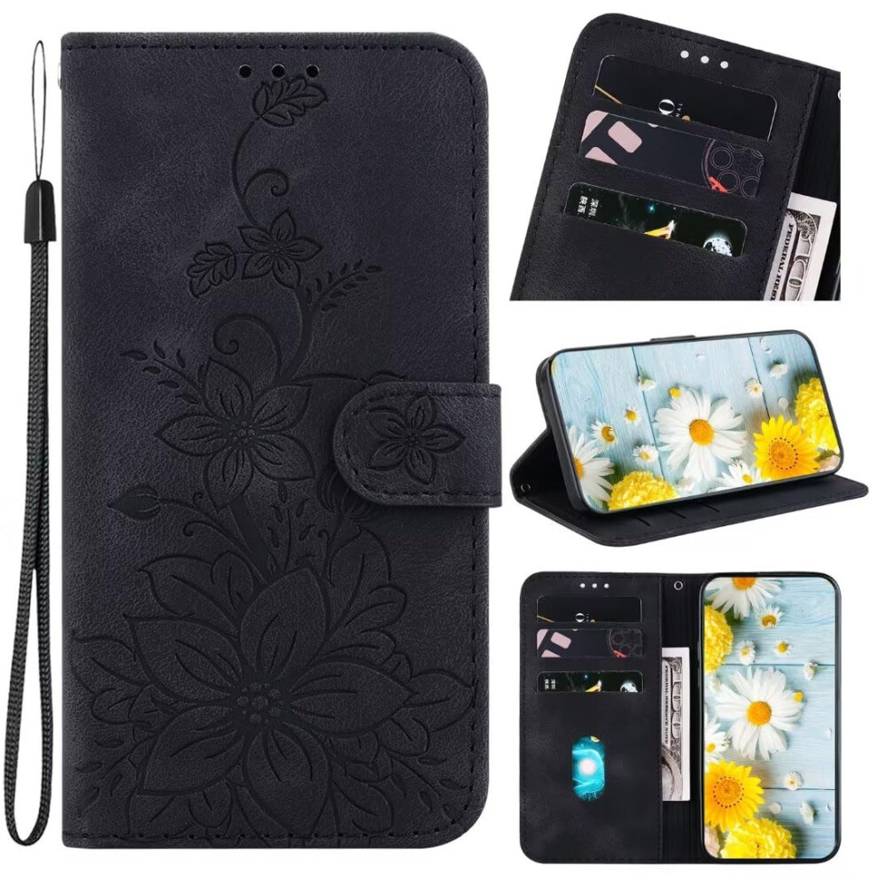 Flip Pu Leather Wallet, Shockproof Folio, Slim Fit Tpu Bumper, Stand, Card Holder, For Google Pixel 5A Black 9323874074023