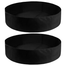 Round Felt Planting Bags 2Pack, HeavyDuty Black Felt Pots For Vegetables, Flowers, Fruit Trees, Outdoor Use
