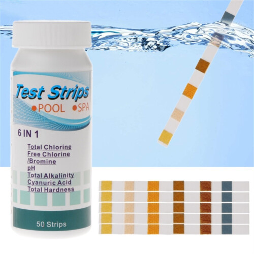 6 in 1 Water Test Strips for Pool & Spa, 50pcsRange 2