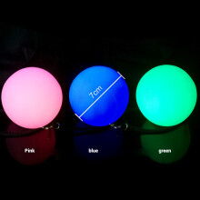 2 Stück Poi-Bälle LED-Ball Weiß Durchmesser 7,8 cm 3xLR44