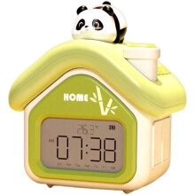 Réveil numérique avec lampe de nuit en forme de maison, 3-Vert