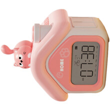 Réveil personnalisé avec 3 alarmes, lampe de nuit, horloge-Rose