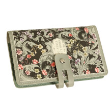 Trendy Multiple Card Case 20 Slot Waterproof-Eden Flower Mirror